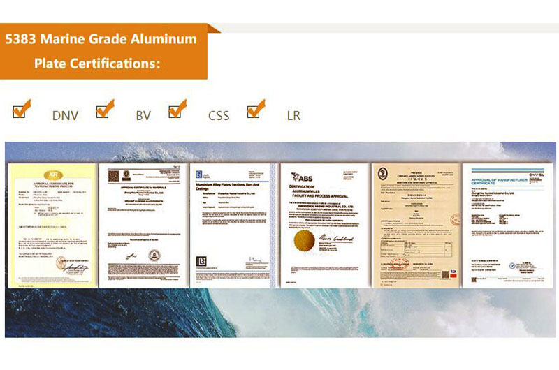 5383 Marine Grade Aluminum Plate Certifications